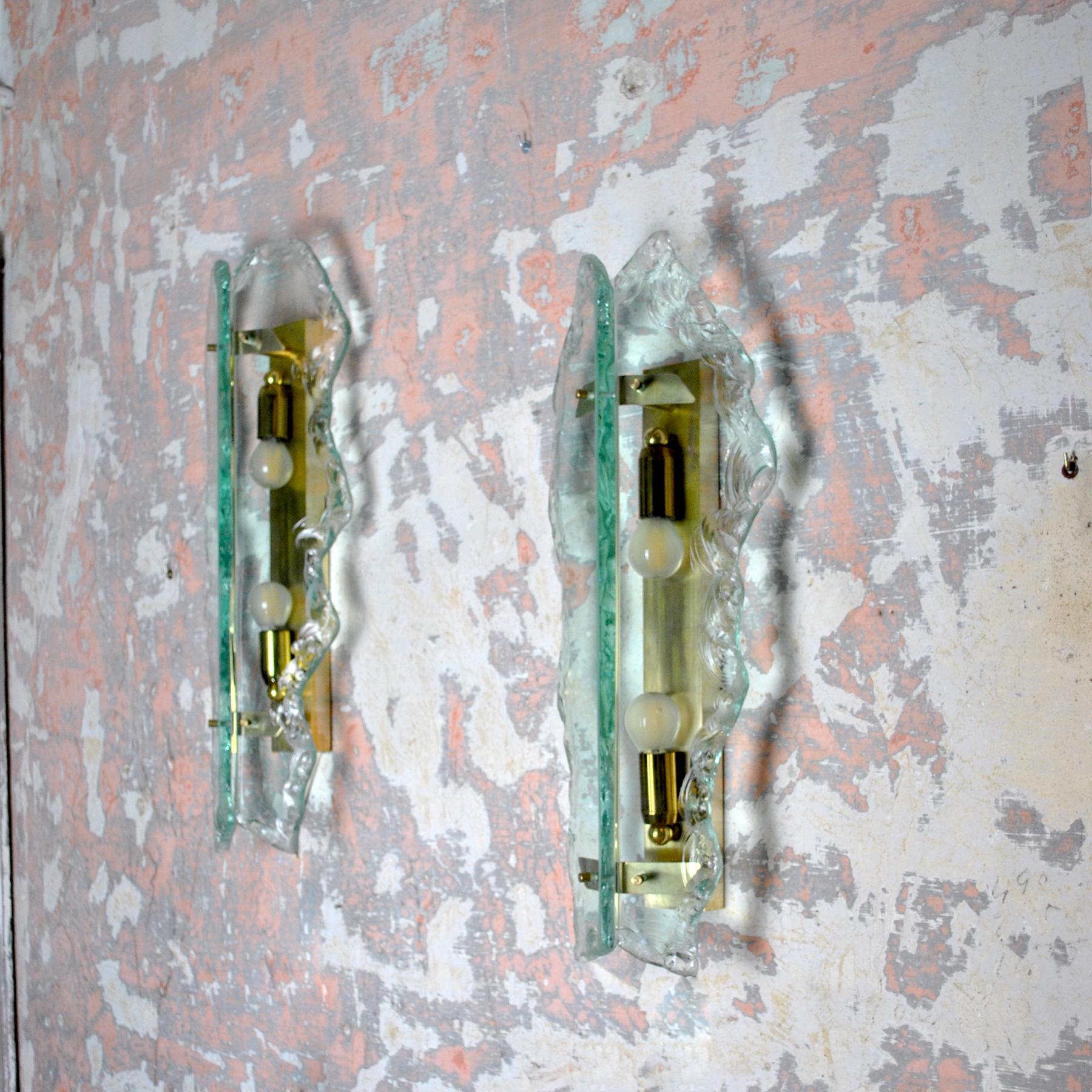 Mid-Century Modern Fontana Arte monumental midcentury sconce For Sale