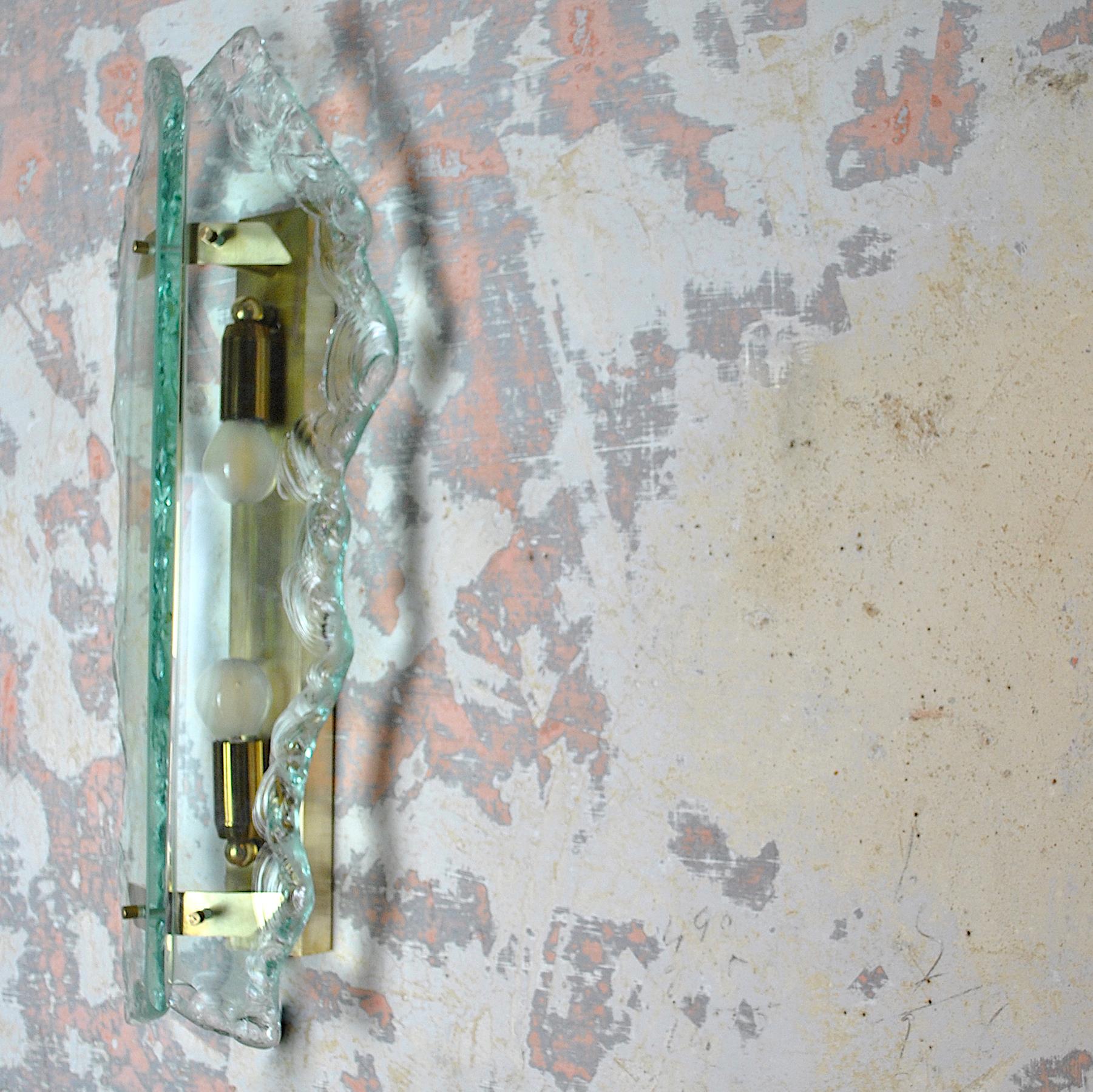 Italian Fontana Arte monumental midcentury sconce For Sale