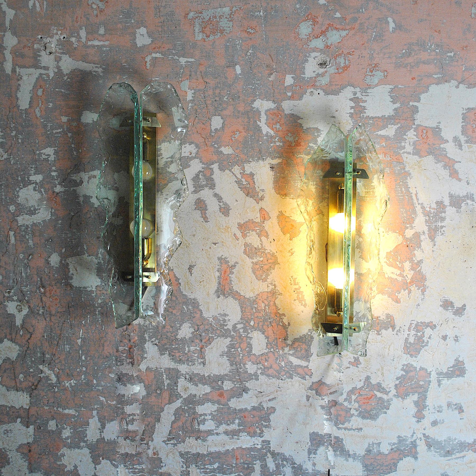 Fontana Arte monumental midcentury sconce For Sale 1