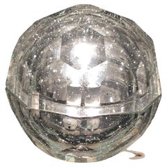 Zeroquattro Table Lamp Murano Glass Metal Crome, 1965, Italy 