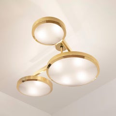 Zeta Ceiling Light by Gaspare Asaro-Polished Brass Finish