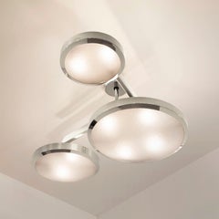 Zeta Ceiling Light by Gaspare Asaro-Polished Nickel Finish