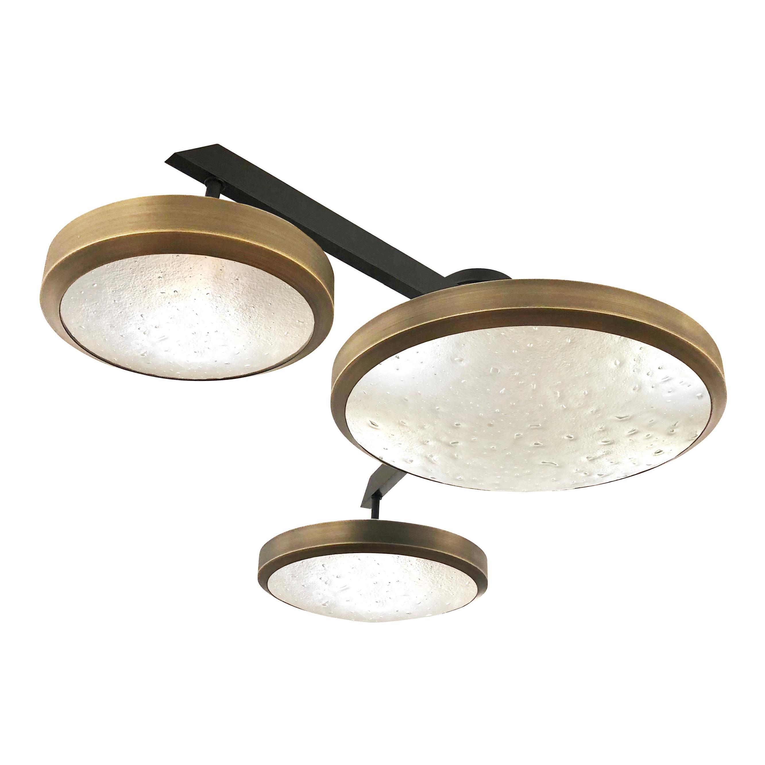 Zeta Ceiling Light by Gaspare Asaro- Two Tone Finish For Sale