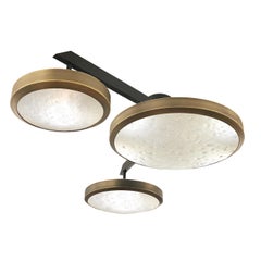 “Zeta” Ceiling Light by formA by Gaspare Asaro, Black Bronze Edition