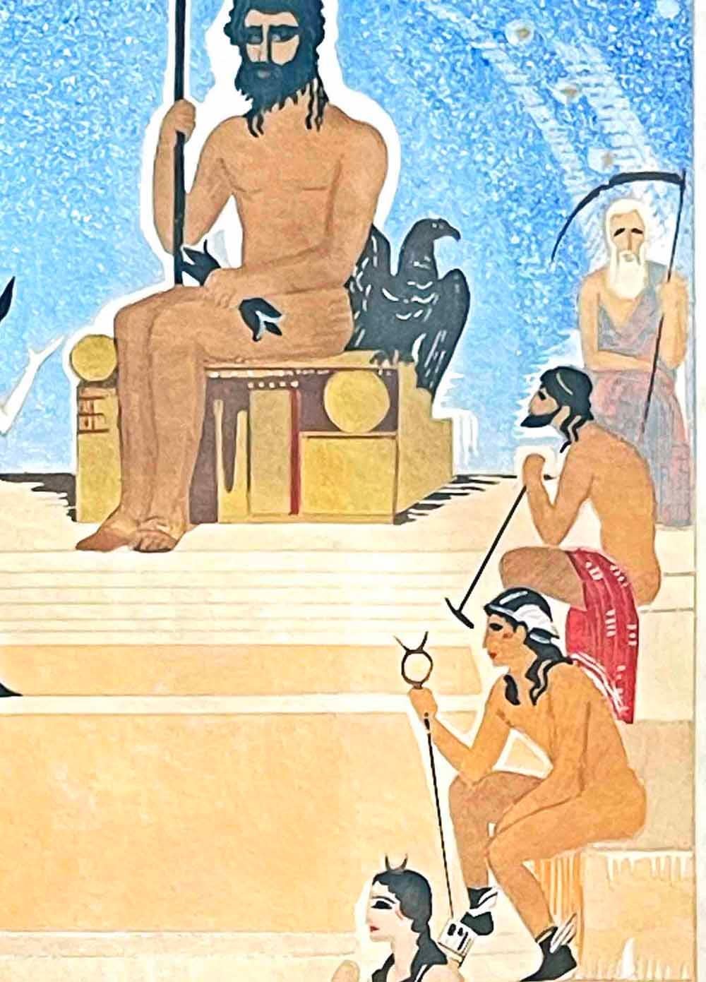 « Zeus and Gods of Olympus », chef-d'œuvre Art déco de Schmied pour « L'Odyssee » Excellent état - En vente à Philadelphia, PA