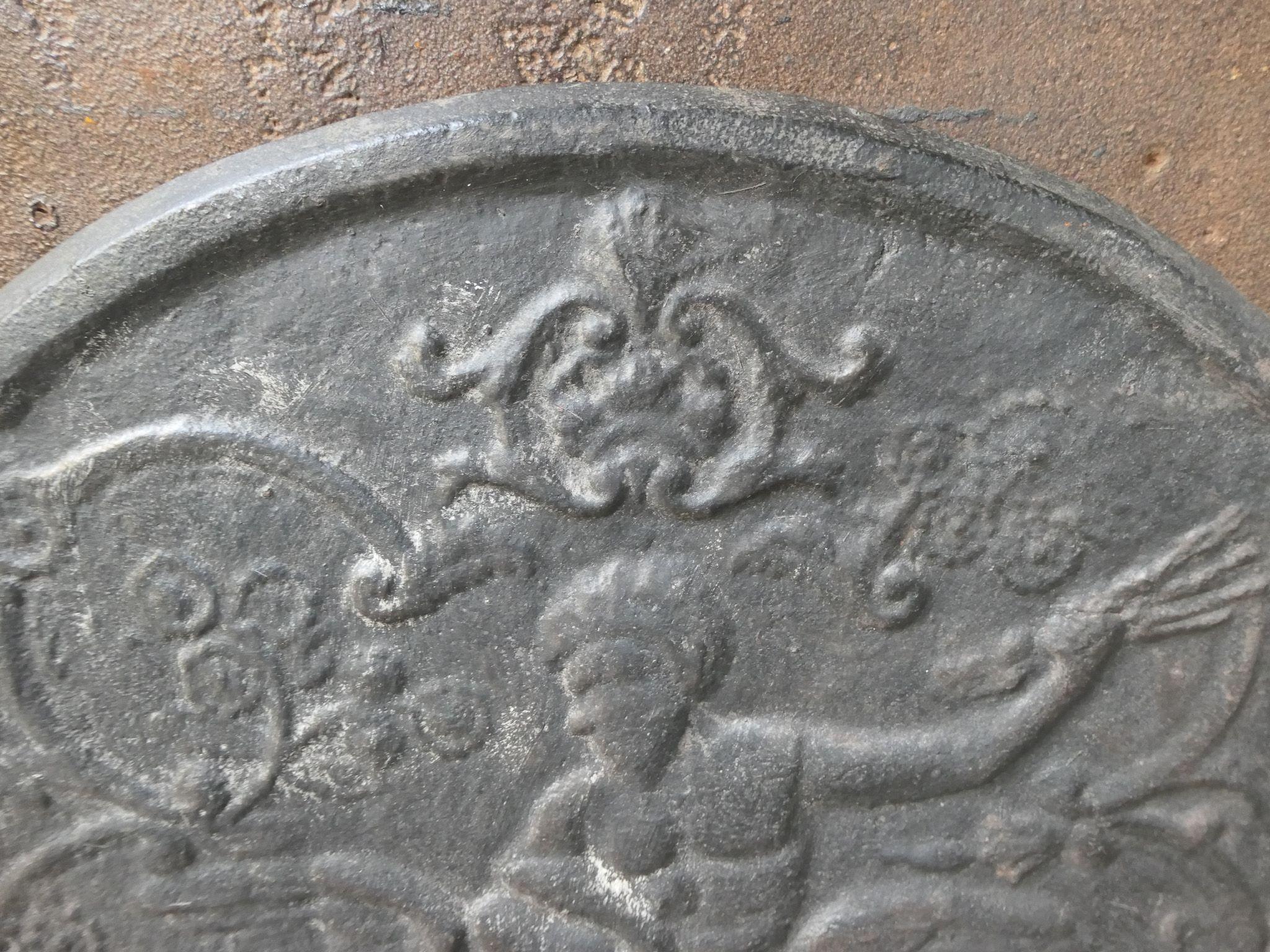 Iron Zeus and Leda Fireback, Style Napoleon III, 20th Century For Sale