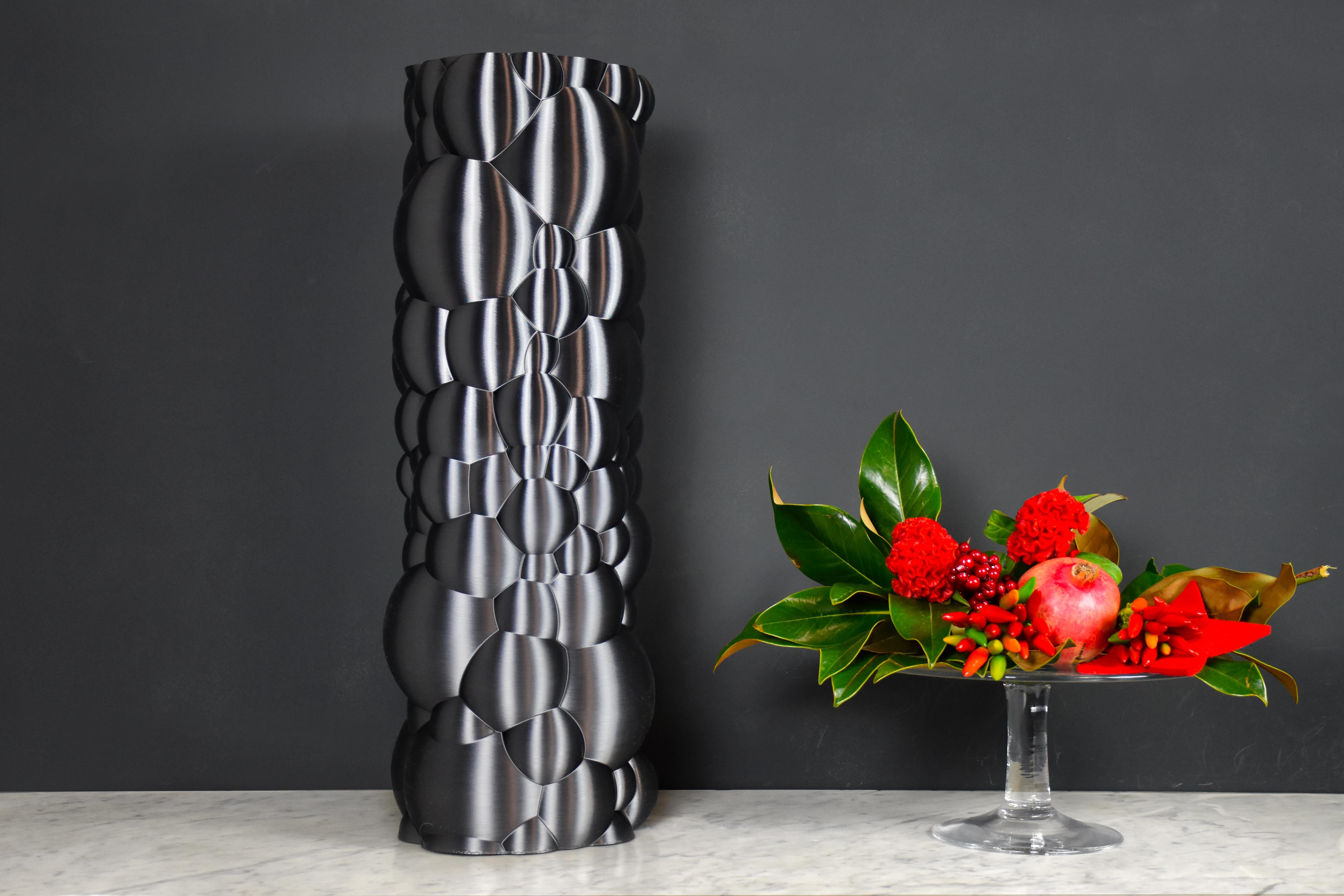 Post-Modern Zeus, Black Contemporary Sustainable Vase-Sculpture
