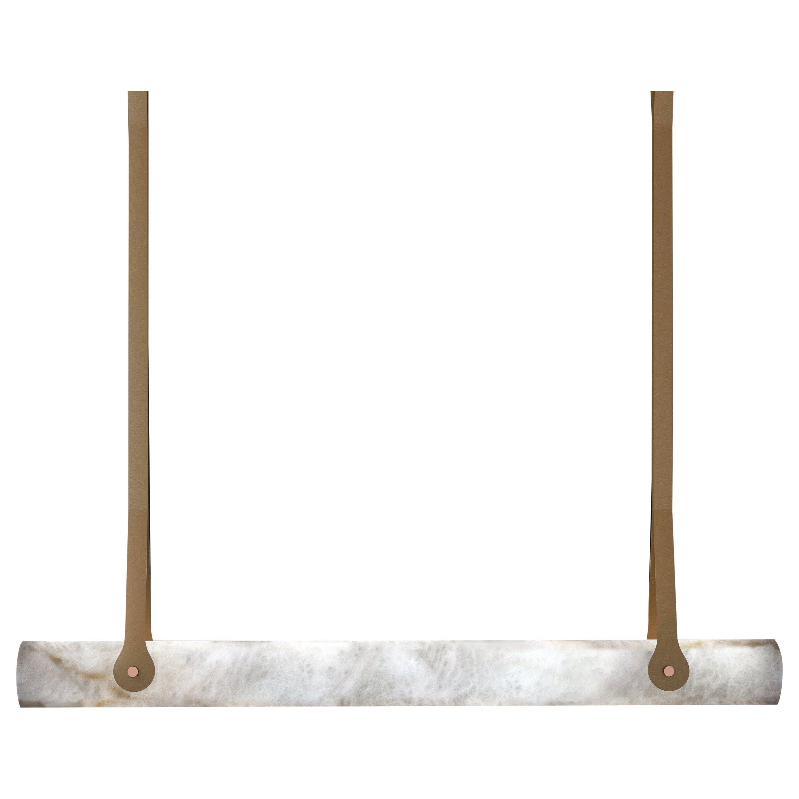 Zeus Lampe suspendue en cuir Sahara Brown by Alabastro Italiano