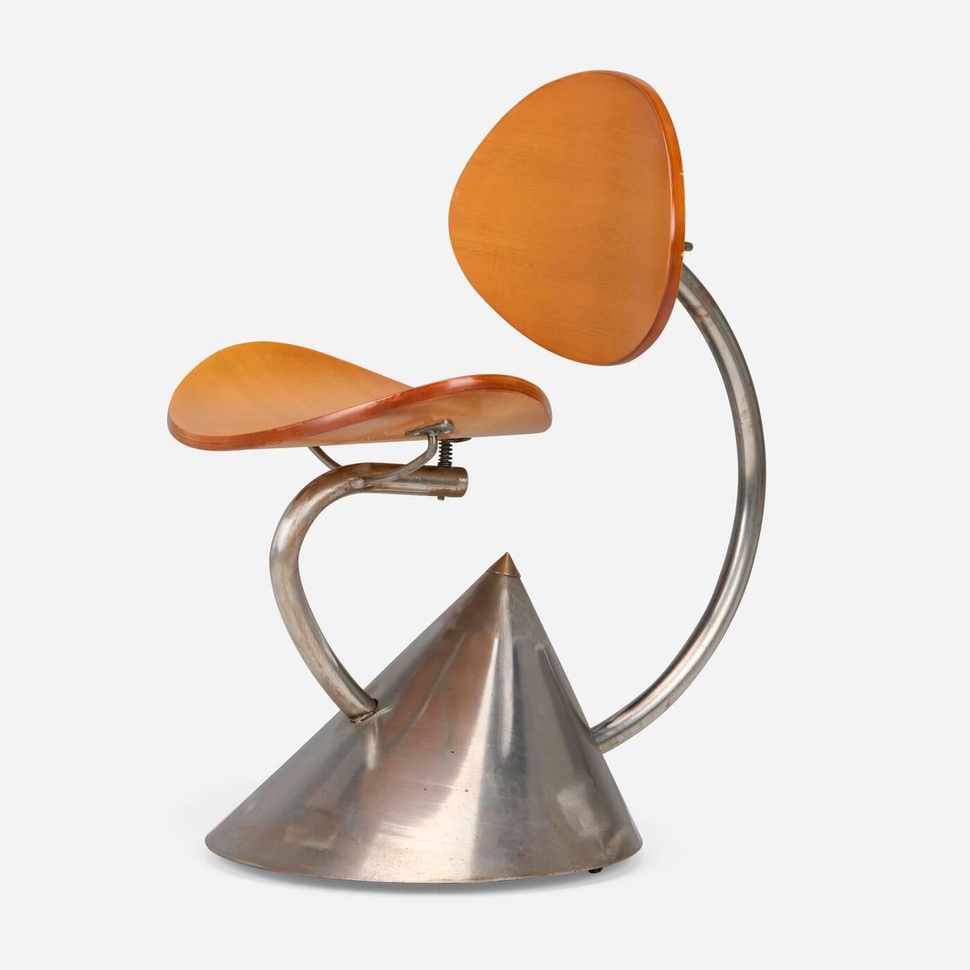 Rare Ron Arad Hotel Zeus Chair, 1990s

A striking fusion of industrial design and sculptural artistry, this rare Hotel Zeus Chair by Ron Arad is a true collector’s piece. Manufactured by Zeus Noto in the 1990s, the chair embodies Arad’s signature