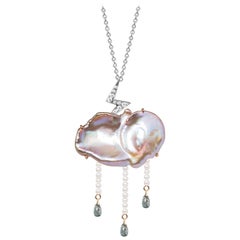 “Zeus” Convertible Diamonds and Pearls Brooch-Pendant