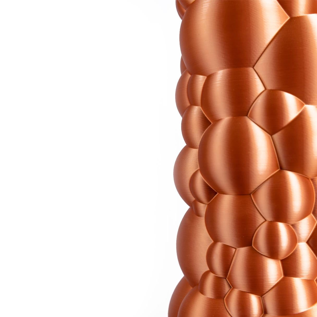 Plastic Zeus, Copper Contemporary Sustainable Vase-Sculpture