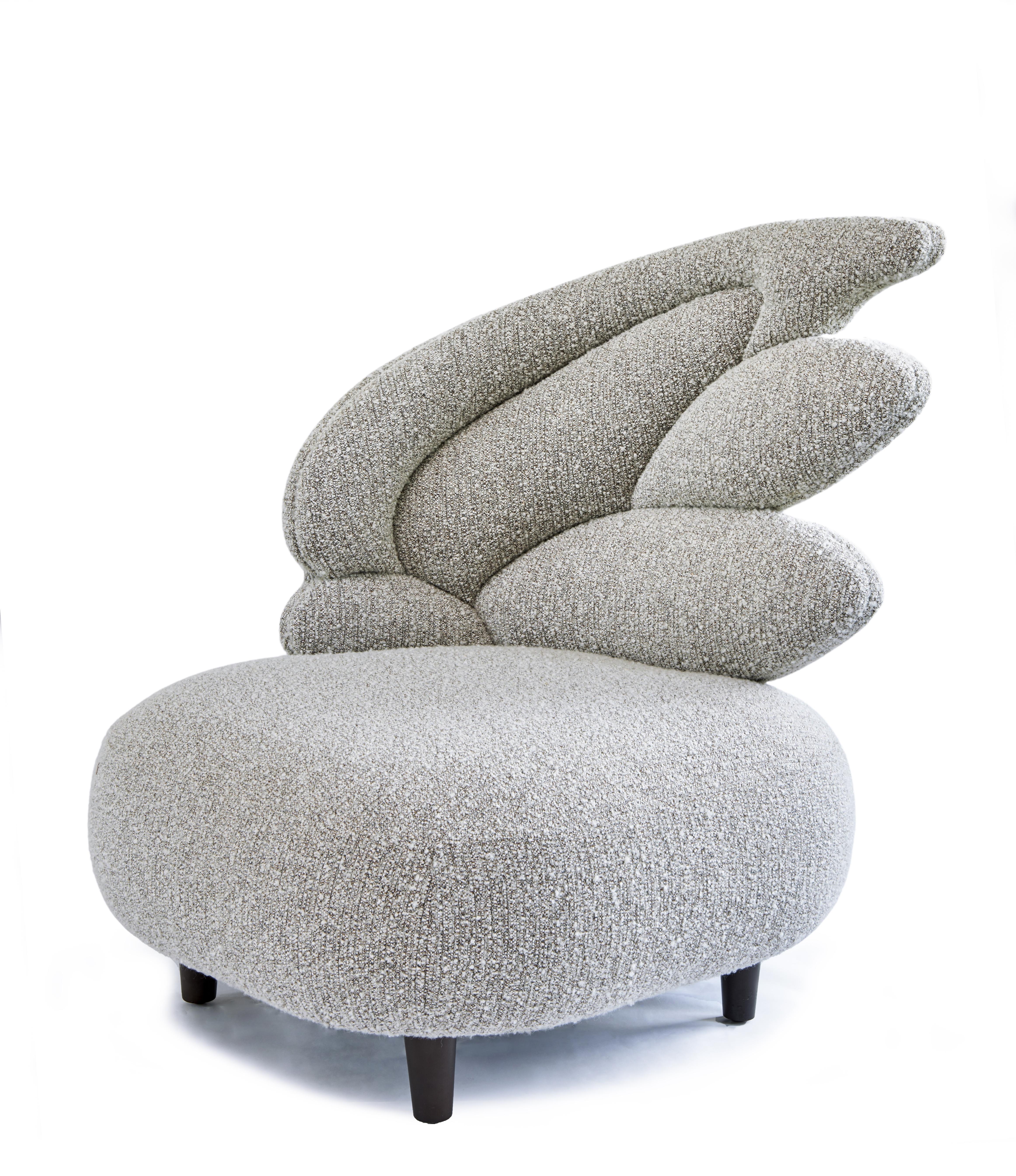Zeus Grey Armchair by Emilie Lemardeley In New Condition For Sale In Geneve, CH
