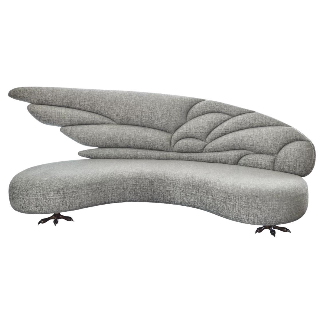 Zeus Grey Sofa by Emilie Lemardeley For Sale