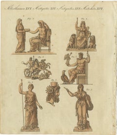 Zeus (Jupiter) Engraving from Bertuch – Classical Mythology Print, 1805