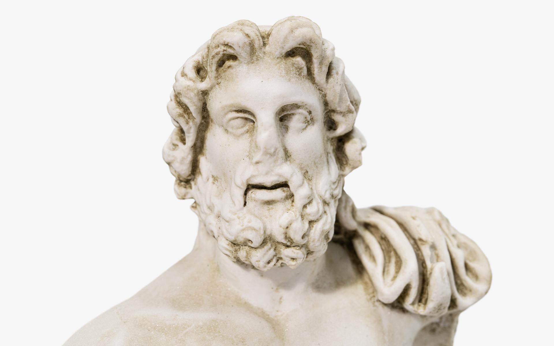 Zeus realizzato con polvere di marmo compressa in vendita 3