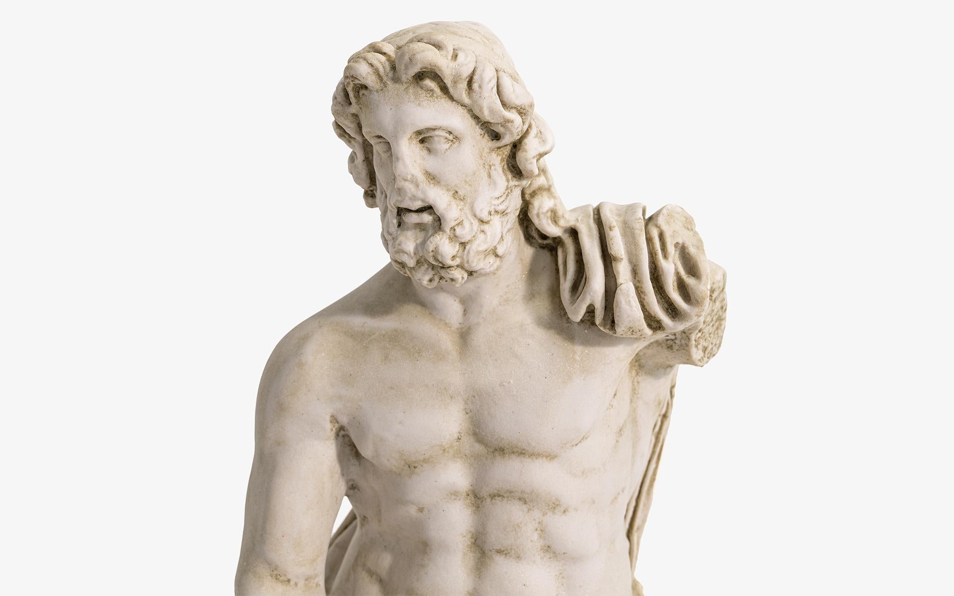 Marmo statuario Zeus realizzato con polvere di marmo compressa in vendita