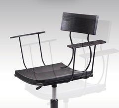 Zeus Milano original 80ies, Modern Swivel Chair Maurizio Peregalli, Signed