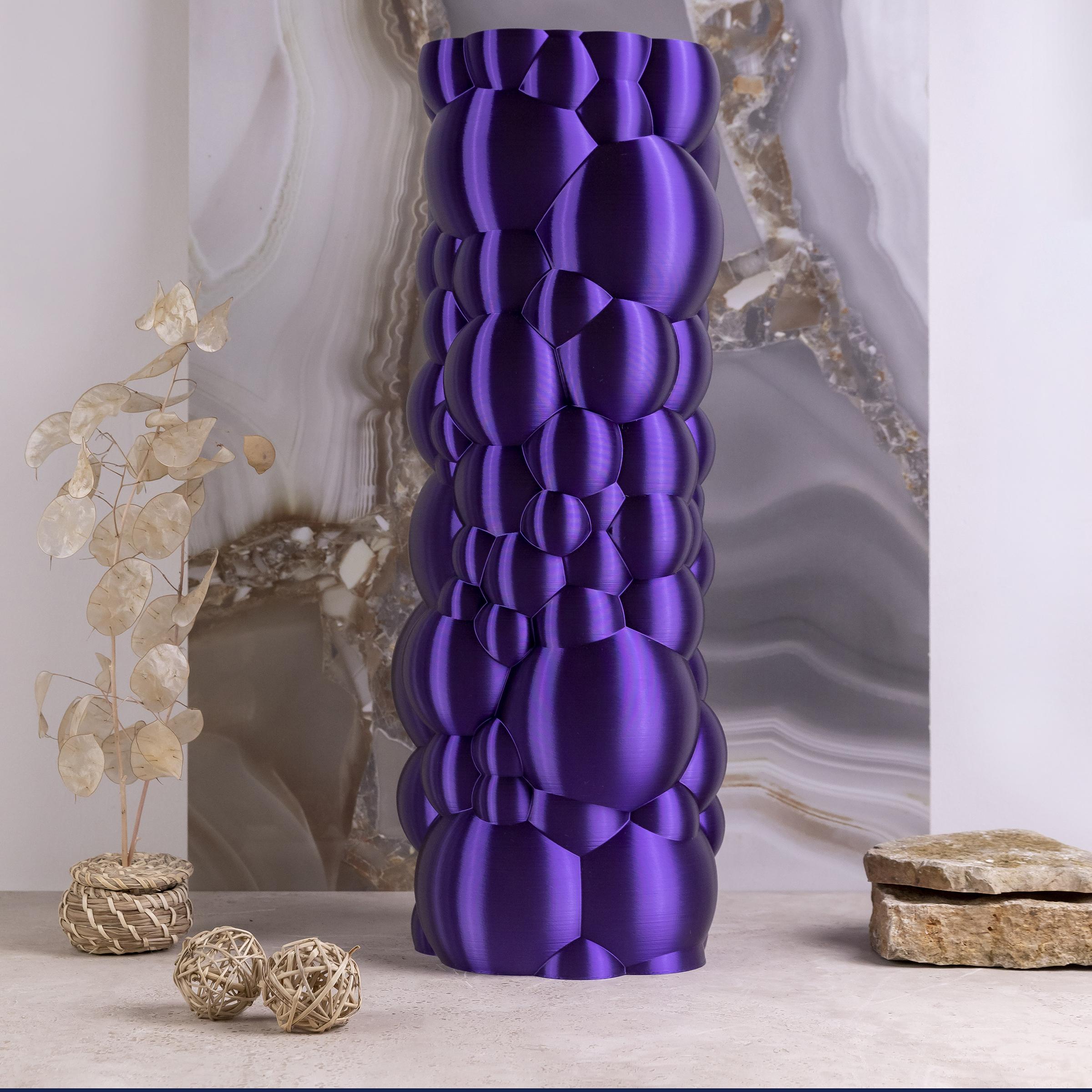 Italian Zeus, Purple Contemporary Sustainable Vase-Sculpture