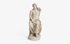 Statua figurativa di Zeus da 41 pollici Replica da museo realizzata con polvere di marmo compressa