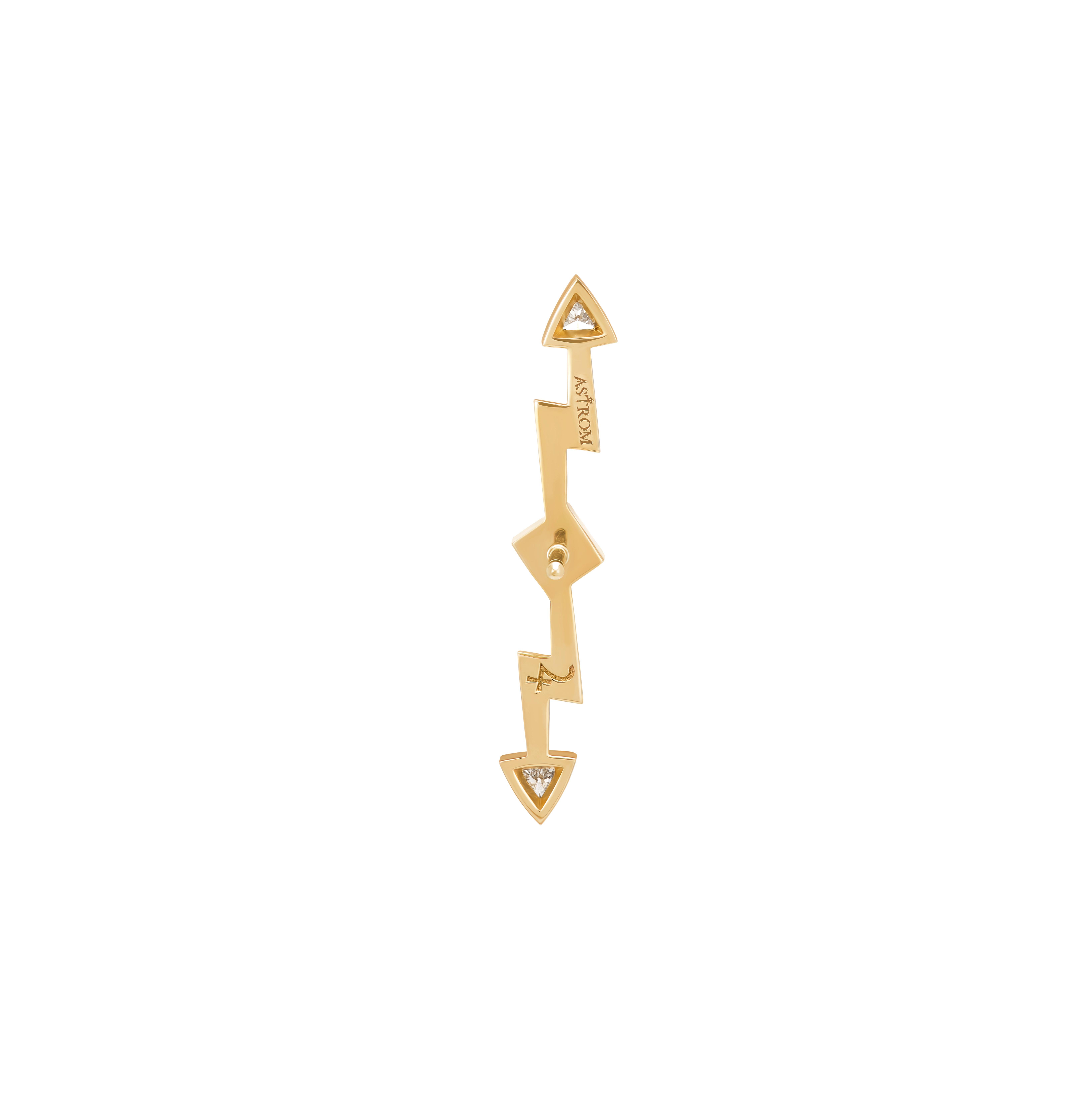 Zeus’ Thunderbolt Earring, 18-carat yellow gold and diamonds In condizioni Nuovo in vendita a PARIS, FR