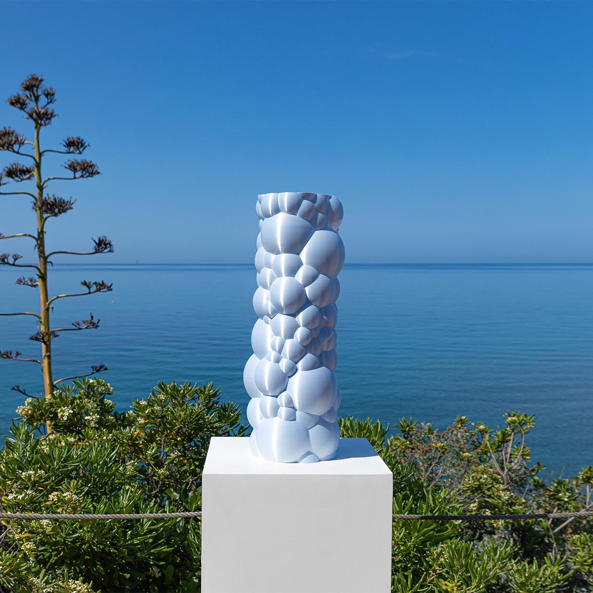 Italian Zeus, White Contemporary Sustainable Vase-Sculpture