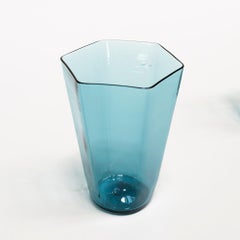 Zev Glass Blaue Hex-Trinkgläser für JG Switzer