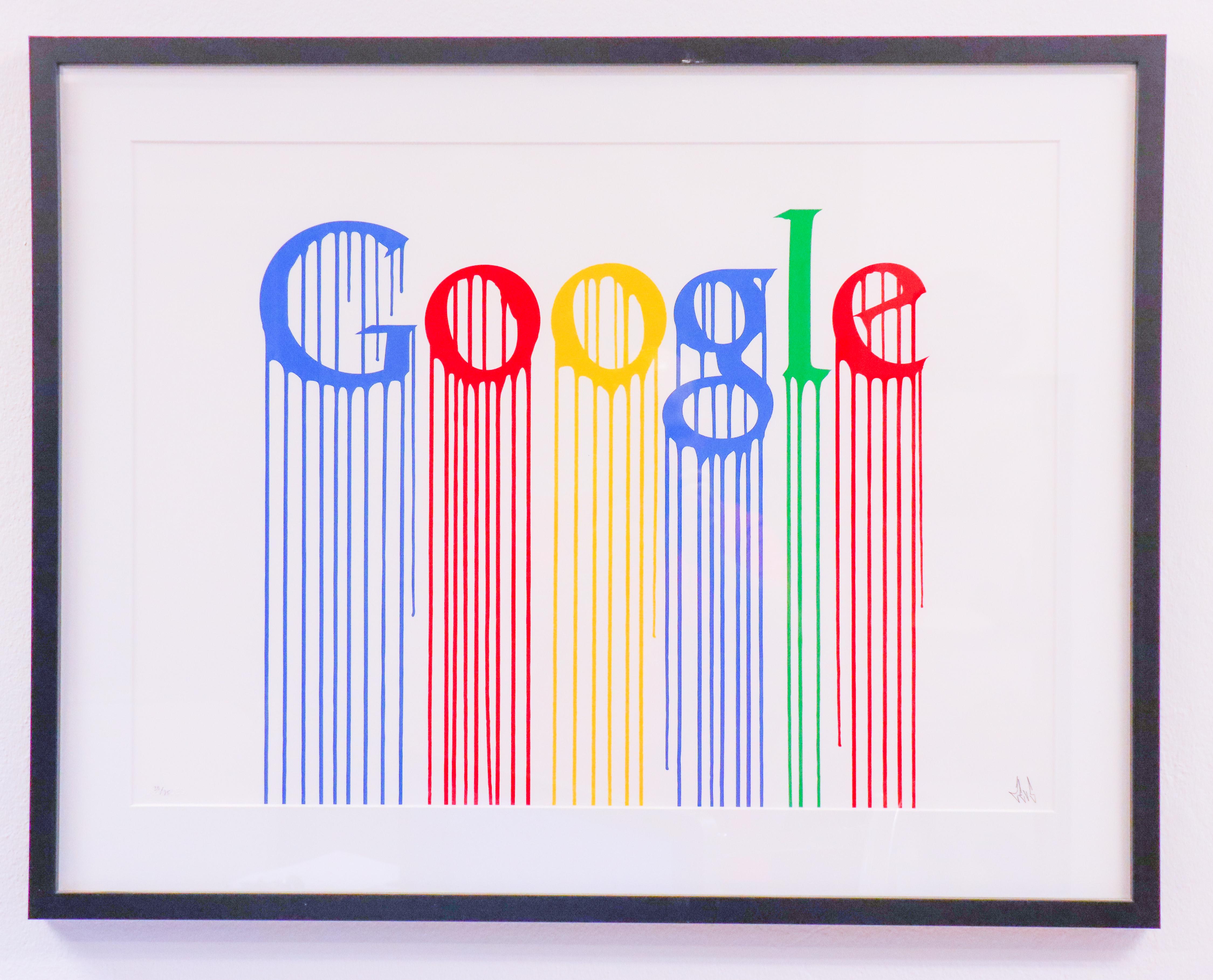 ZEVS, Lithographie 30/75, Liquidated Google-Logo, Französischer zeitgenössischer Straßenkünstler (Moderne) im Angebot