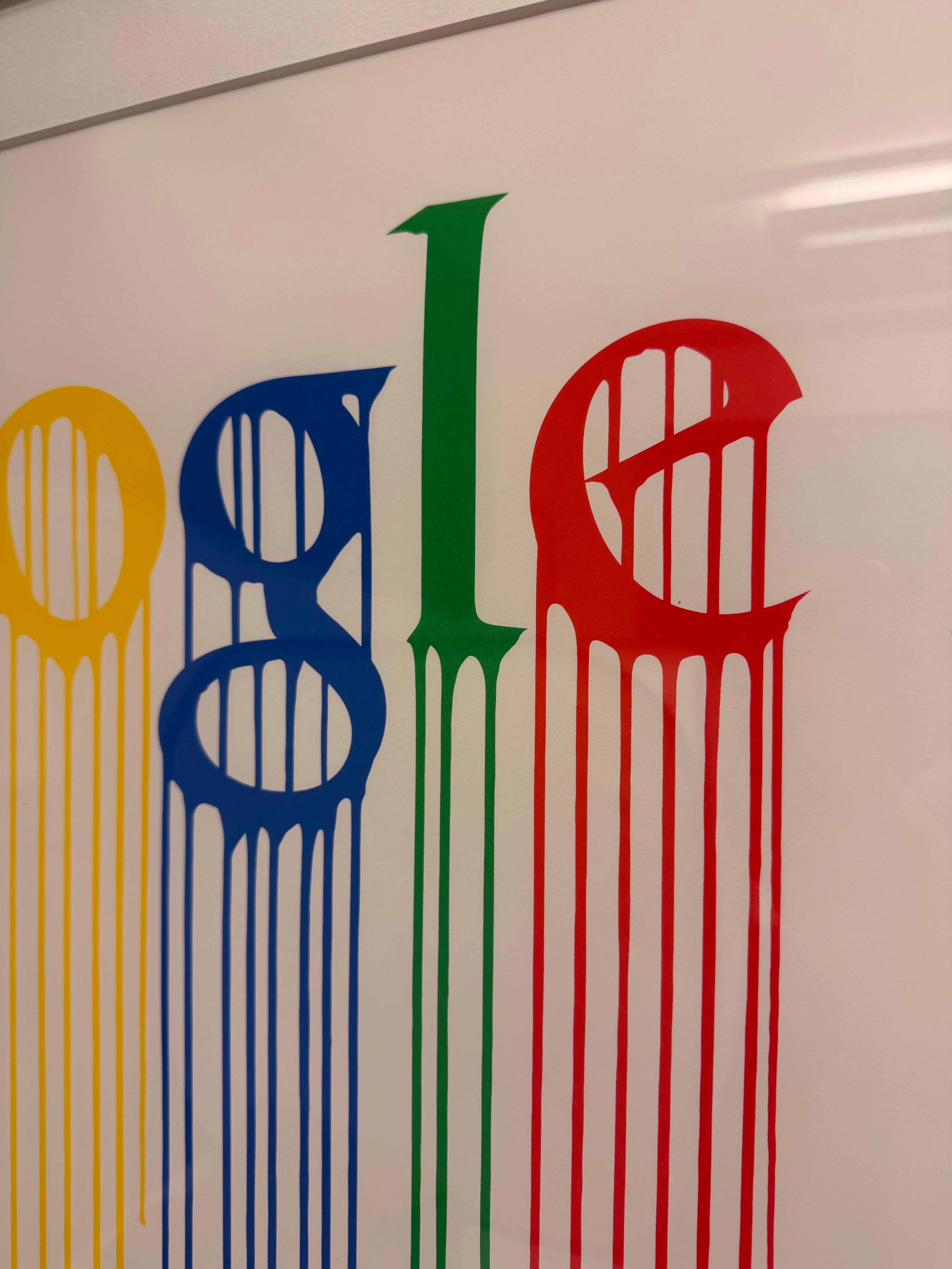 ZEVS, Lithographie 30/75, Liquidated Google-Logo, Französischer zeitgenössischer Straßenkünstler im Angebot 1