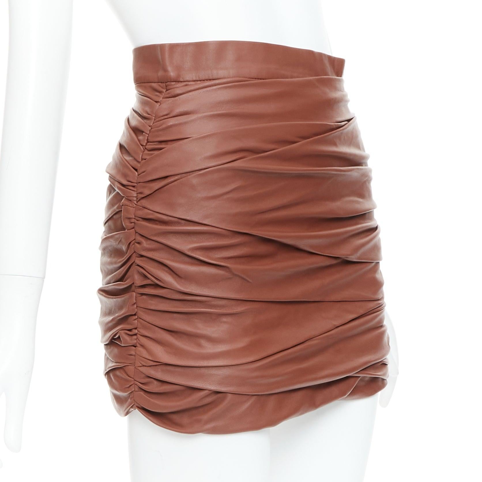 ZEYNEP ARCAY brown lambskin gathered ruched silk lined mini skirt FR34 XS
Reference: CNLE/A00382
Brand: Zeynep Arcay
Material: Leather
Color: Brown
Pattern: Solid
Closure: Zip
Lining: Brown Silk
Extra Details: Side zip. Silk lined.
Made in: