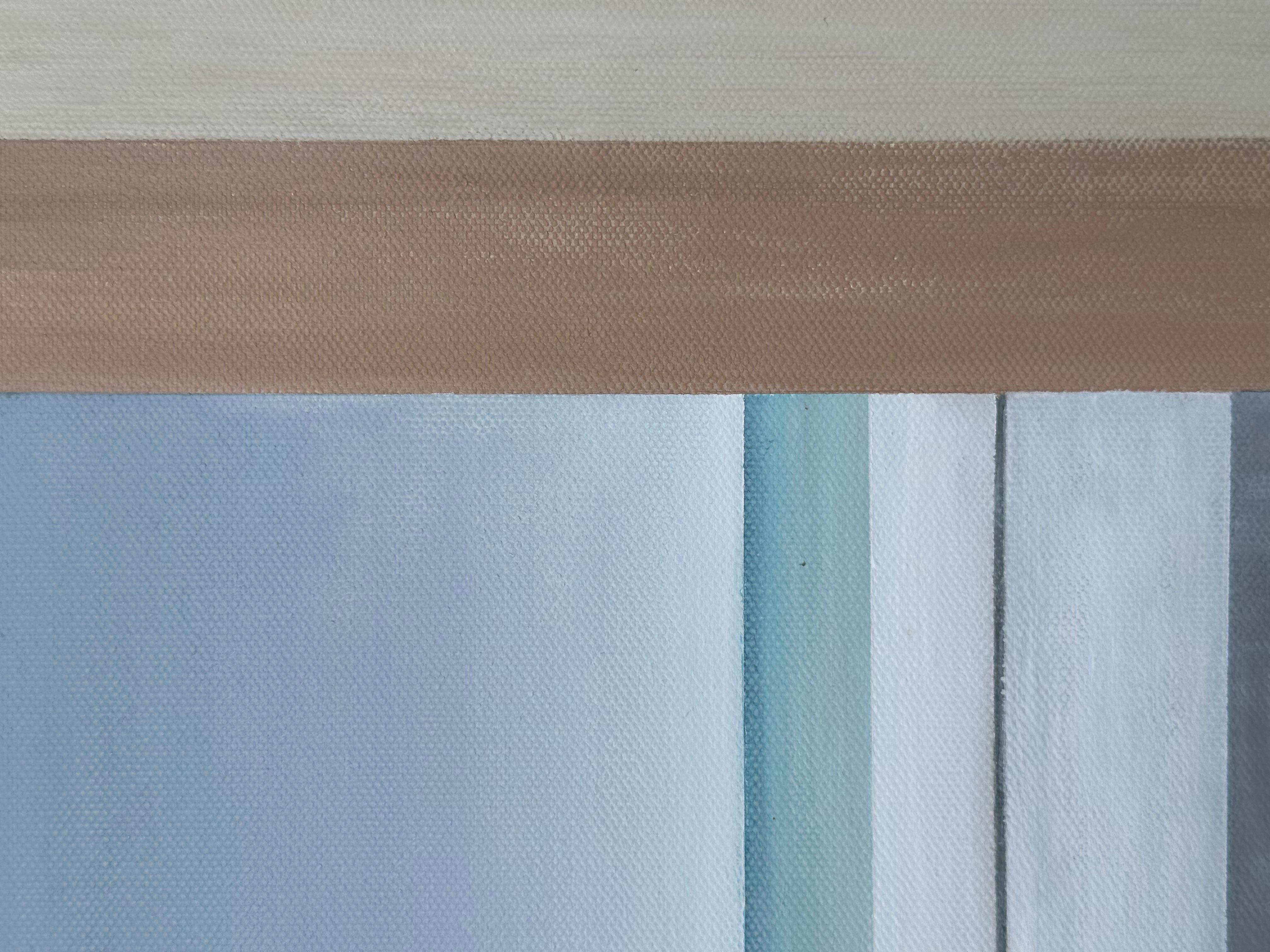 Interieurraum#2 Meer, Originalgemälde (Grau), Interior Painting, von Zeynep Genc