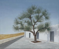 Tree d'olivier et Maison, peinture originale