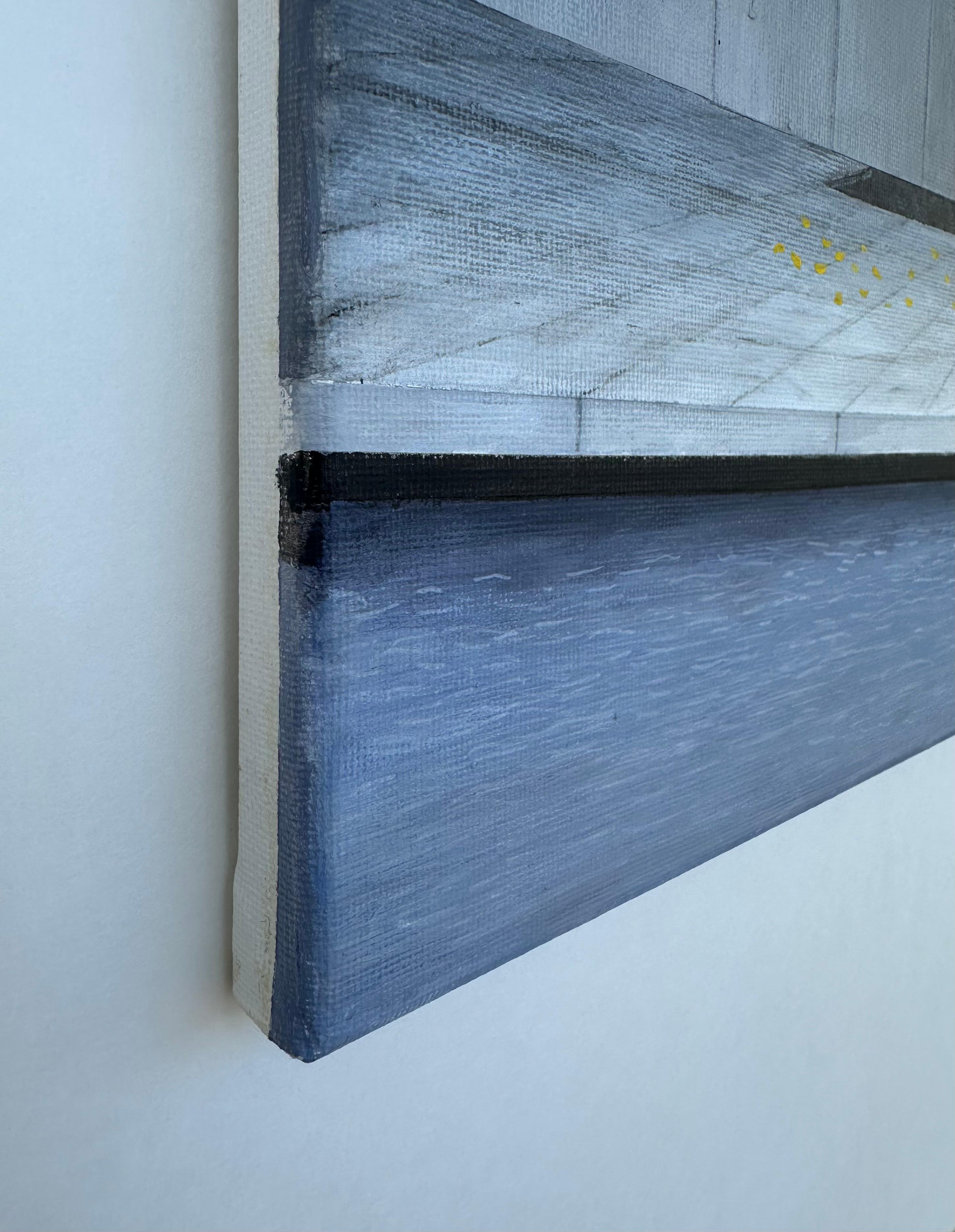 Trees in MoMA-Skulptur-Garten, Originalgemälde – Painting von Zeynep Genc