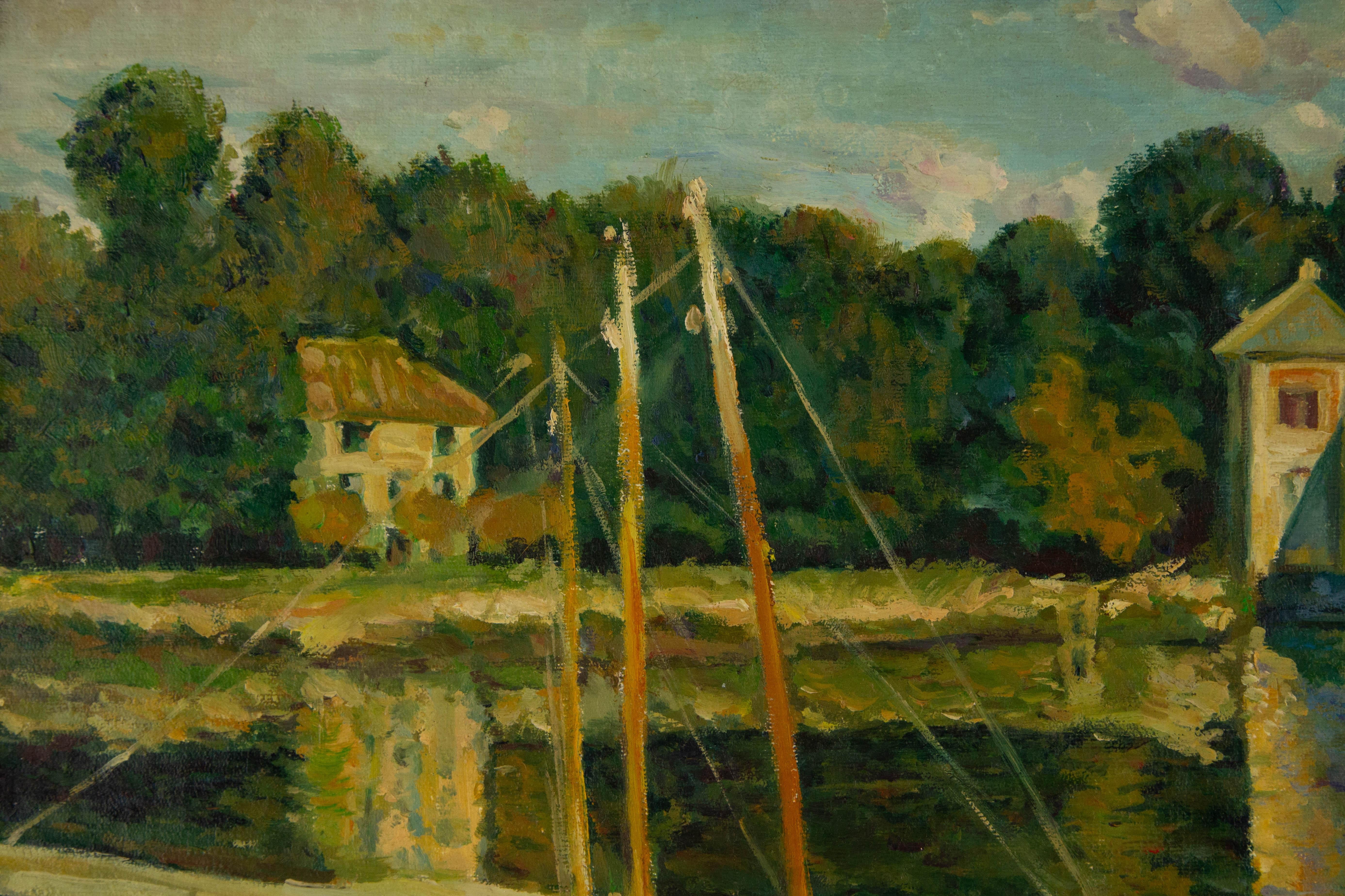Zeyu Zhang Unsigned Original Oil On Canvas 
