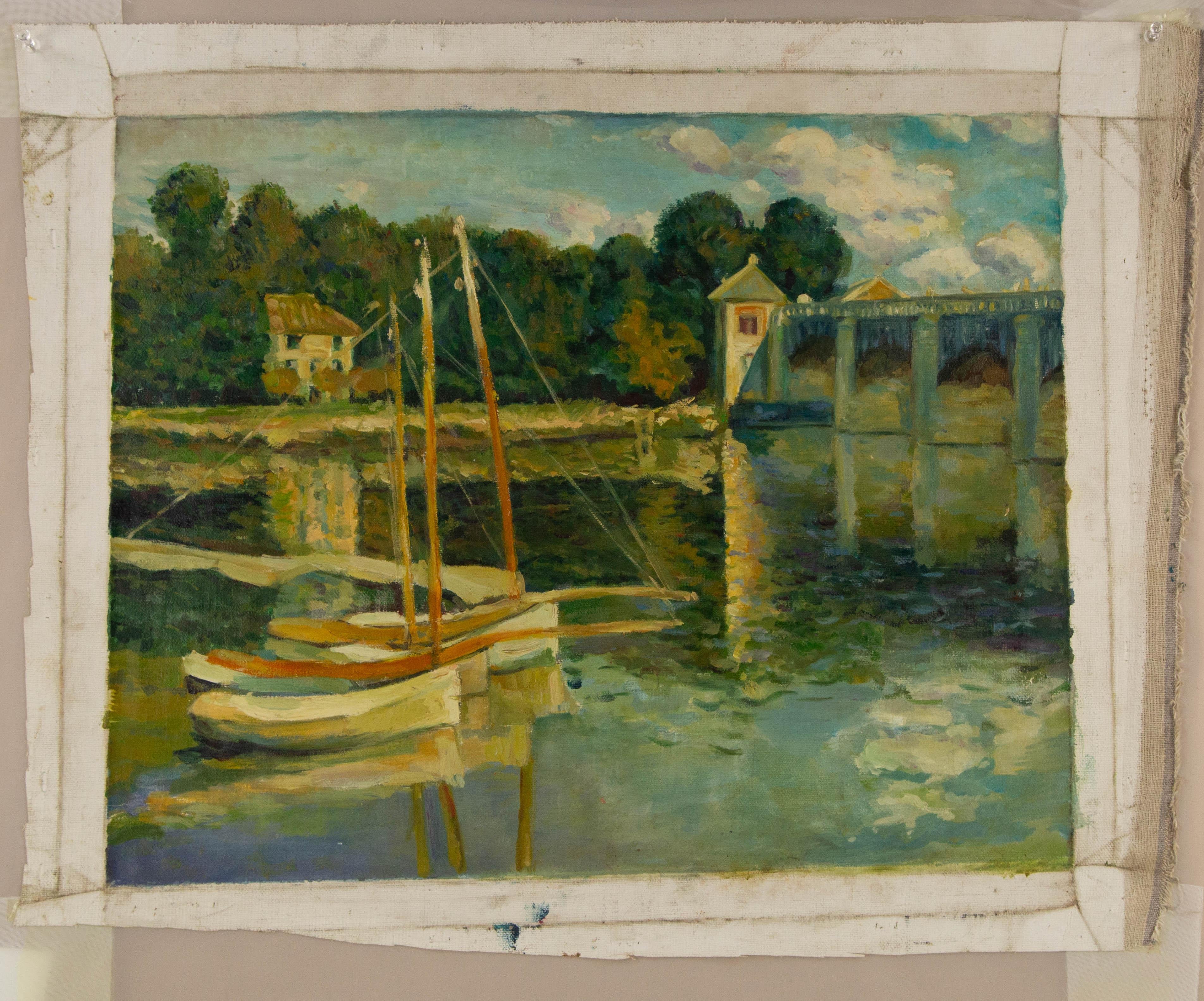 Zeyu Zhang Unsigned Original Oil On Canvas 