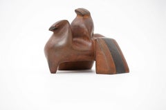 Zezoo Animal & Rider – Abstract Cast Iron Sculpture by Gertraude Zebe, 1/5, 1997