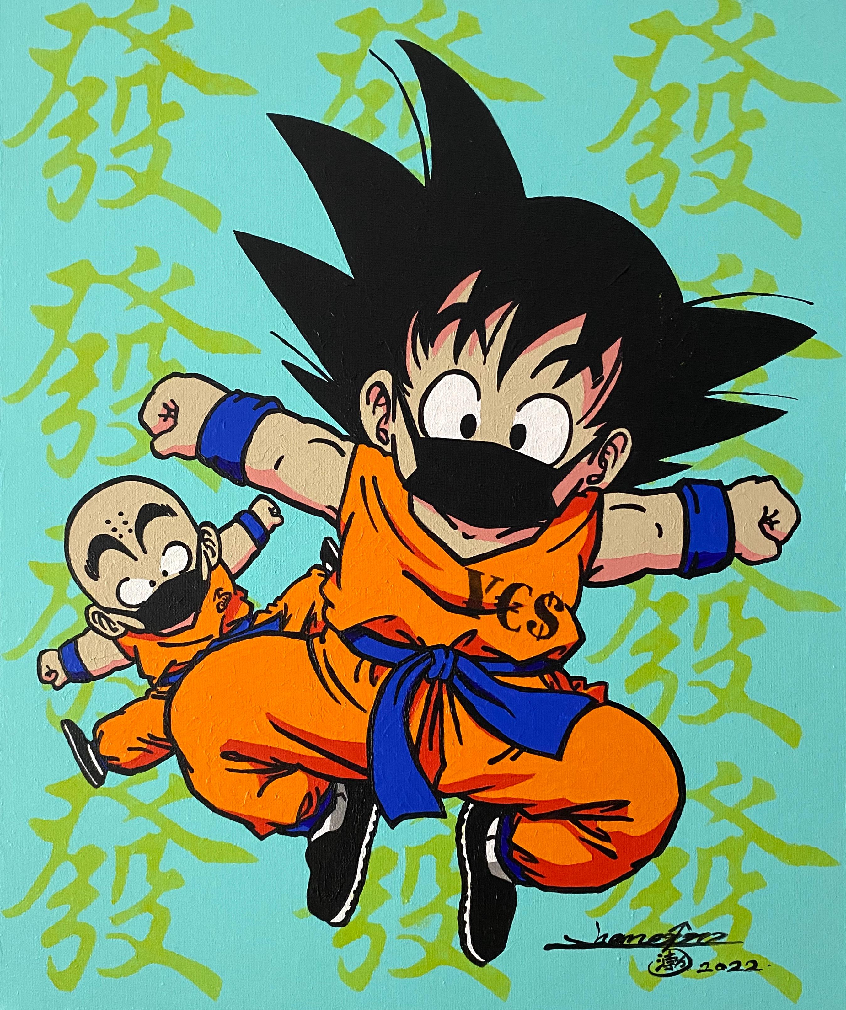 Zhang Bo - Japanese Cartoon Dragonball - Son Goku - painting For Sale at  1stDibs