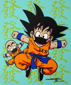 Japanese Cartoon Dragonball - Son Goku  - painting