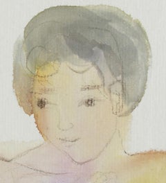 Expressionist Figurative water color painting- Series Bath NO.1