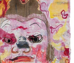 Mixed Media abstract painting- by contemporary artist Zhang Chunyang