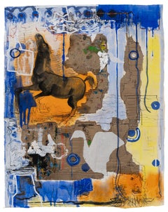 Pintura abstracta en técnica mixta- del artista contemporáneo Zhang Chunyang
