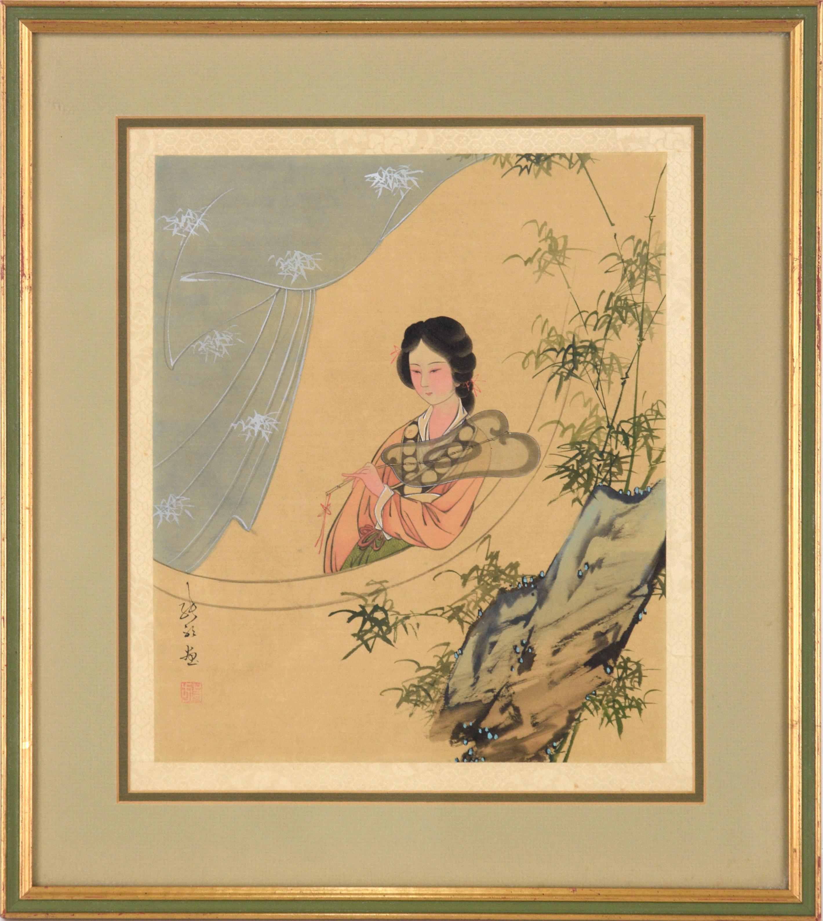 Portraits of Chinese Women on Silk (Pair) 3