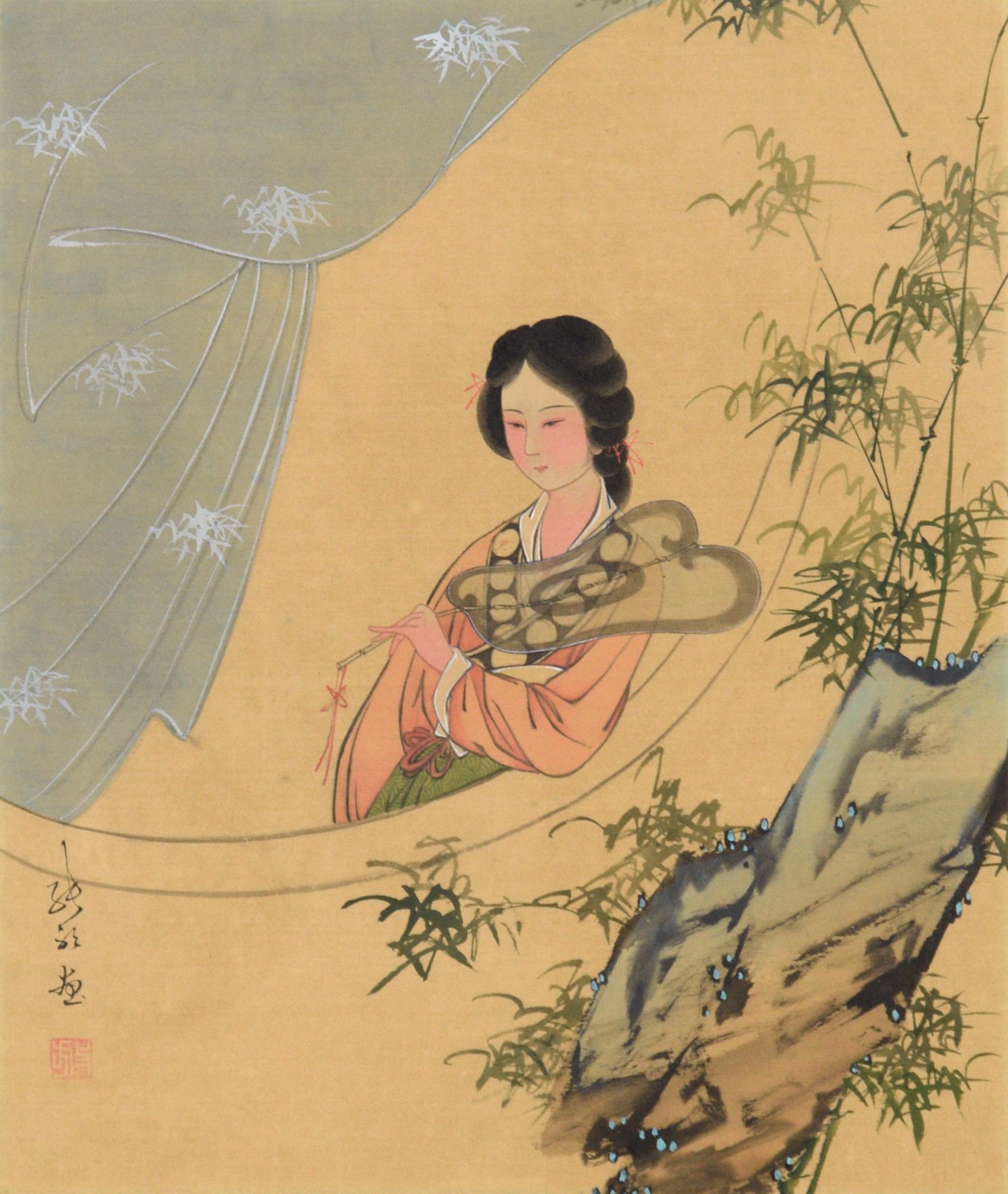 Portraits of Chinese Women on Silk (Pair) 4