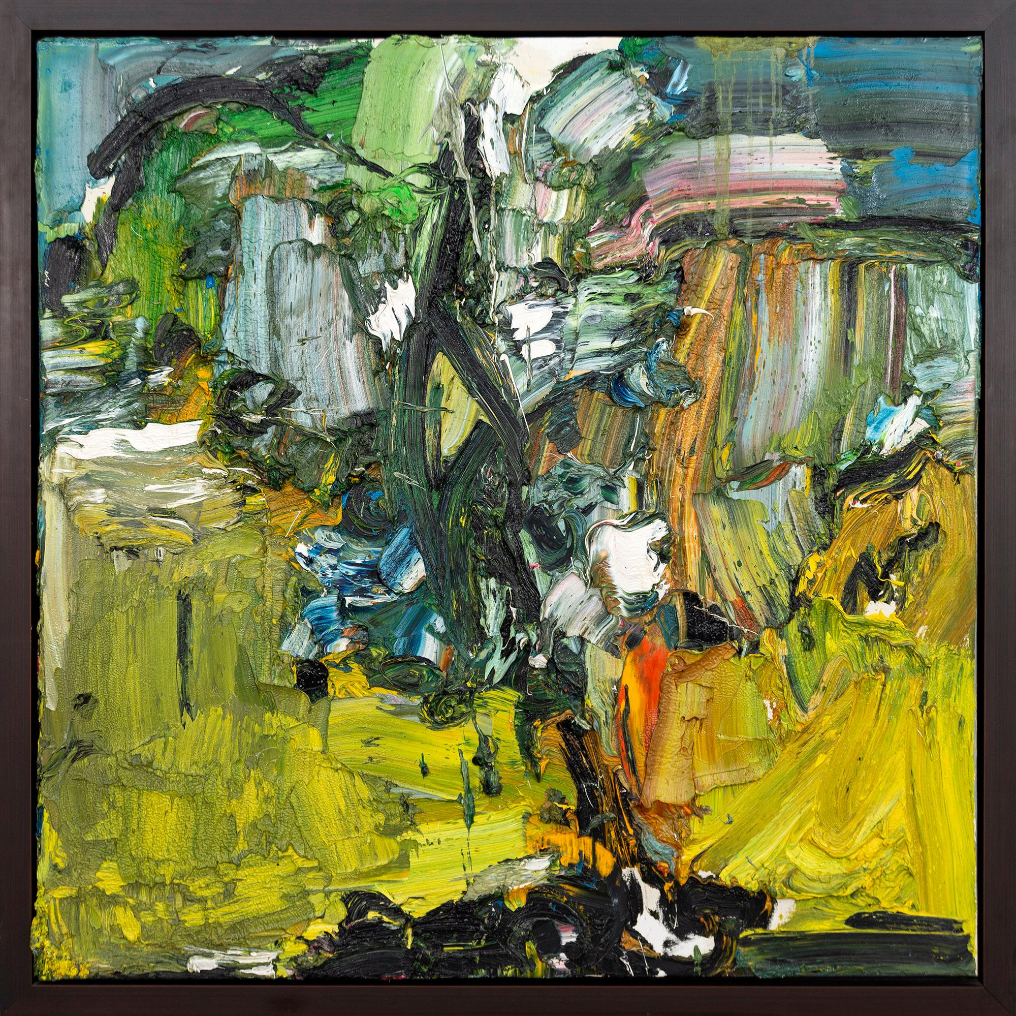 Composition III Abstraktes Ölgemälde auf Leinwand, Zeitgenössisch, 2010+