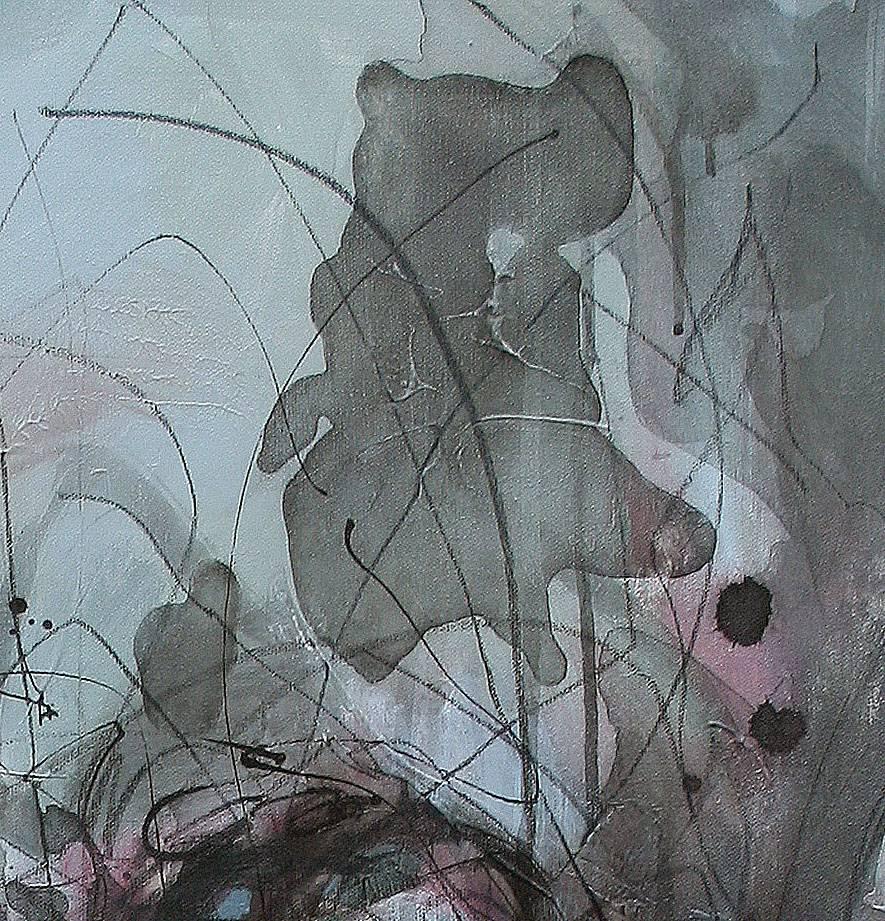 No. 120 is a unique painting by contemporary artist Hongyu Zhang. The painting is made with India ink, acrylic and pastel on canvas, dimensions are 116 × 81 cm (45.7 × 31.9 in). Dimensions of the framed artwork are 122 x 87 cm (48 x 34.2 in).
The