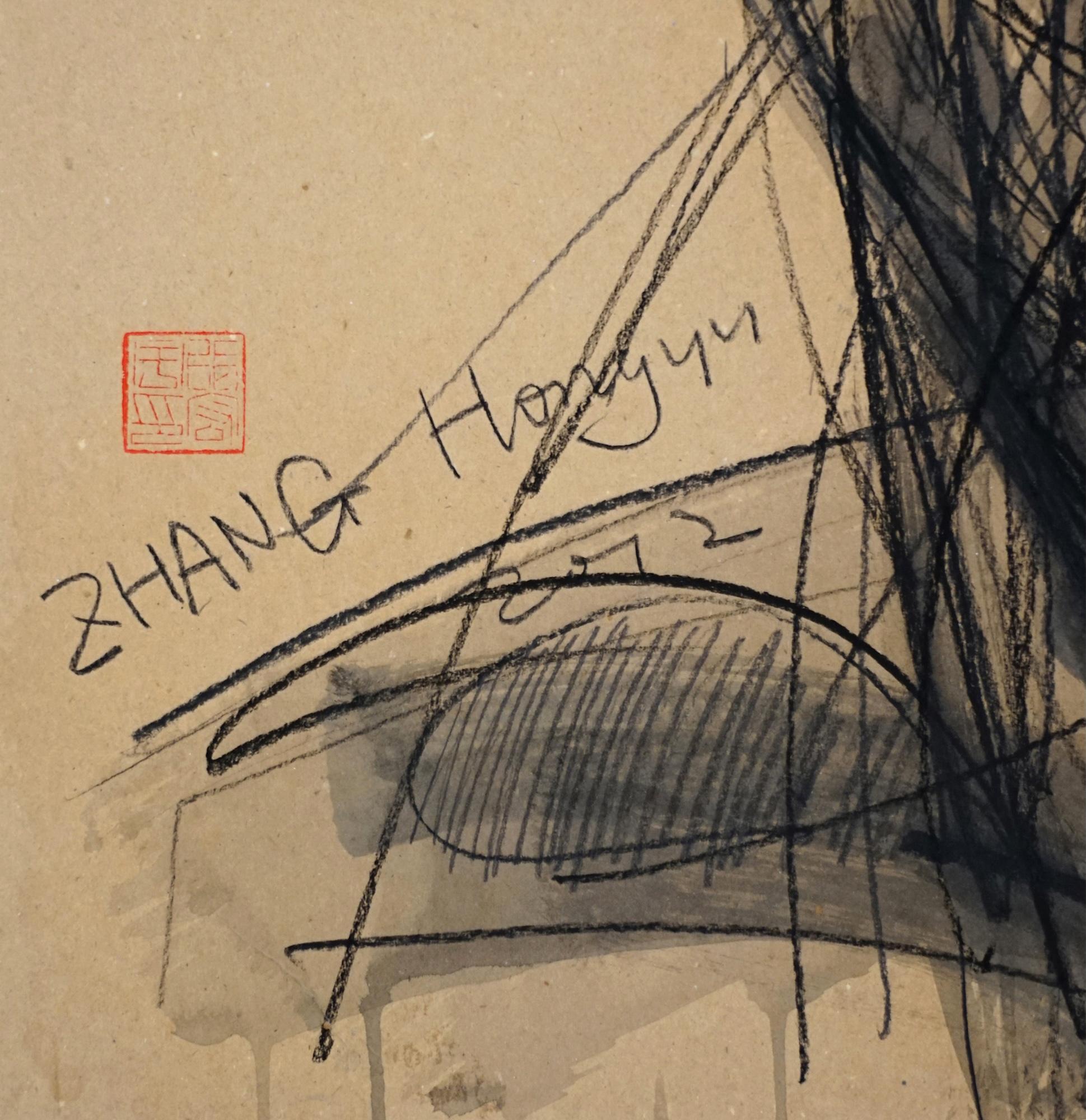 N.º 172 de Hongyu Zhang - Retrato contemporáneo, técnica mixta en venta 2