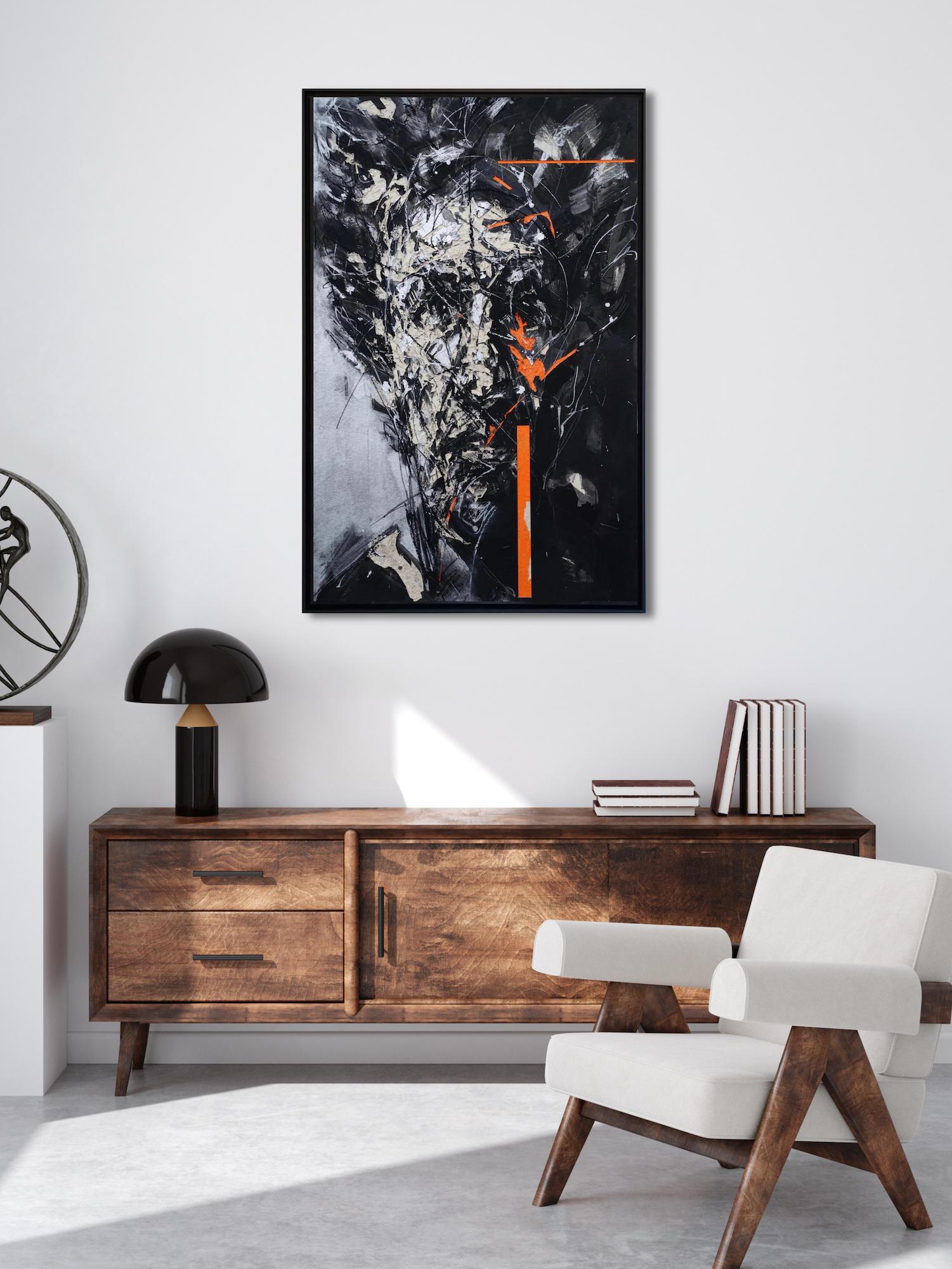 No. 217 by Hongyu Zhang - Contemporary portrait painting, mixed media - Painting by Zhang Hongyu