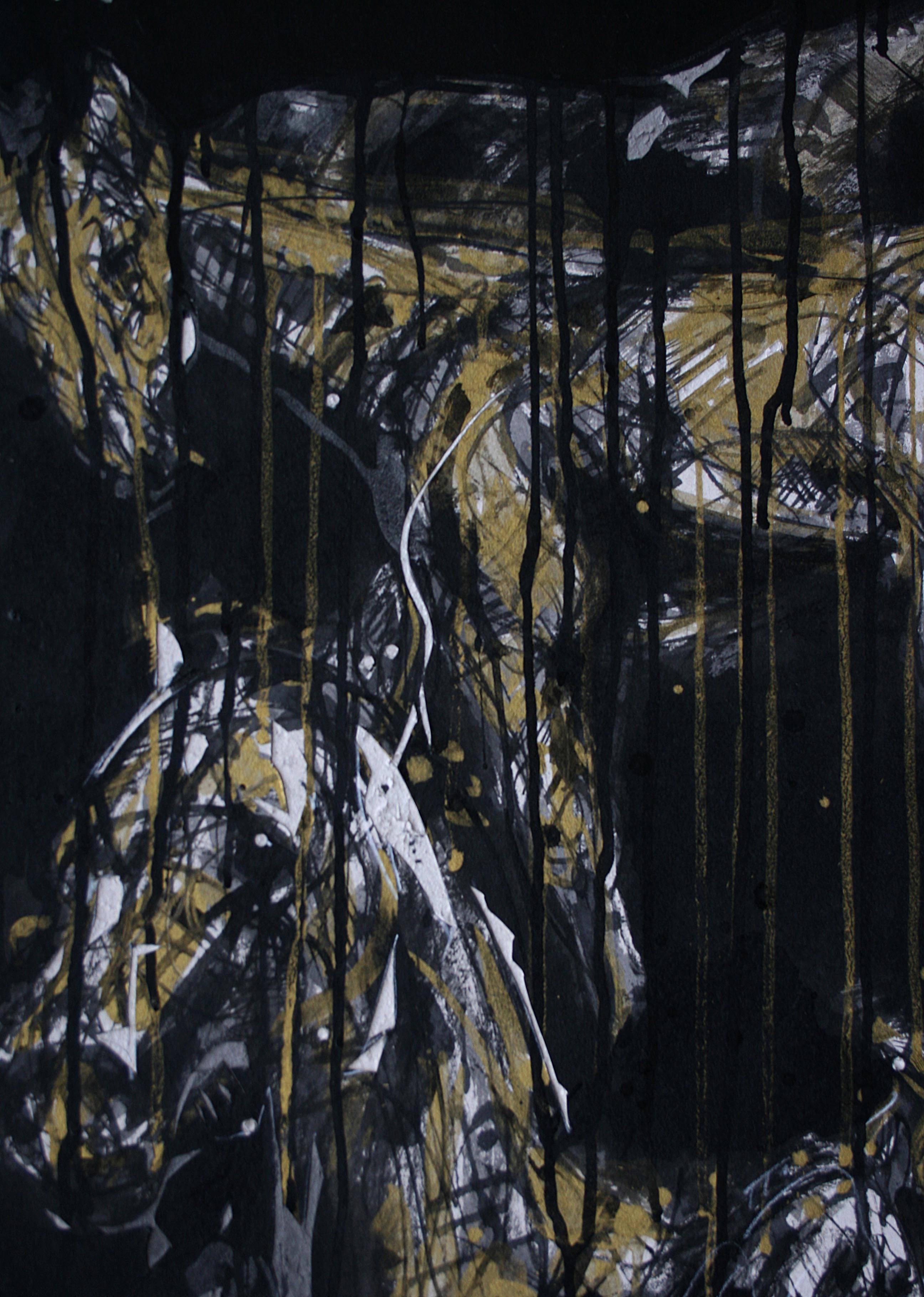 Melodía nocturna 2 de Hongyu Zhang - Pintura contemporánea sobre animales, caballo, noche - Painting de Zhang Hongyu