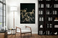 Nocturnal Melody 2 by Hongyu Zhang - Contemporary animal painting, horse, night