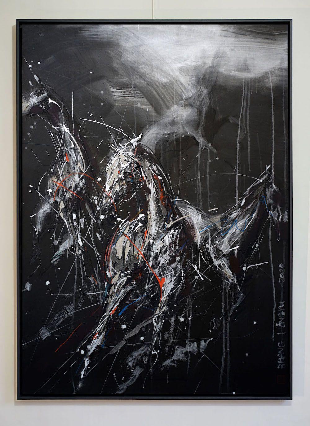 Nocturnal Melody 20 by Zhang Hongyu - Contemporary animal painting, abstract For Sale 2