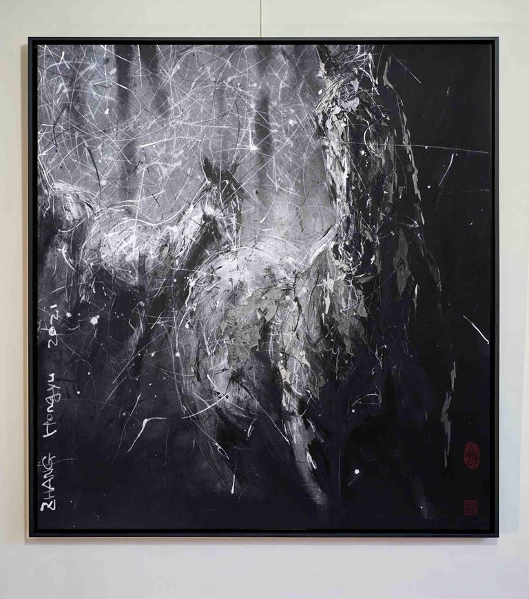 Nocturnal Melody 22 by ZHANG Hongyu - Animal Painting (Horses) 2